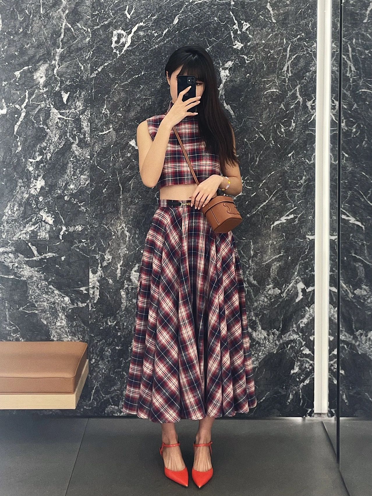 CELINE SMALL BOX CUIR TRIOMPHE 11CM BAG 199263焦糖色