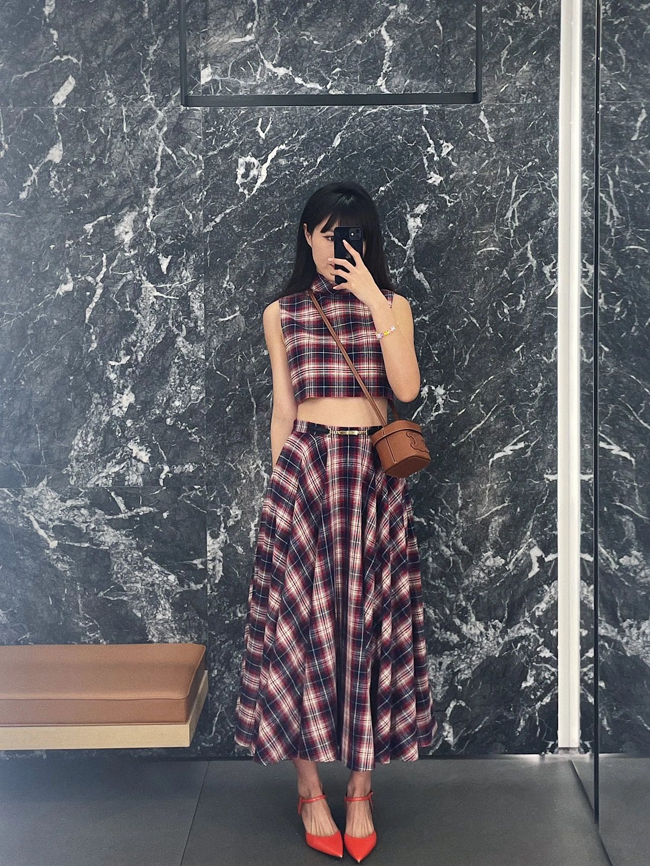 CELINE SMALL BOX CUIR TRIOMPHE 11CM BAG 199263焦糖色