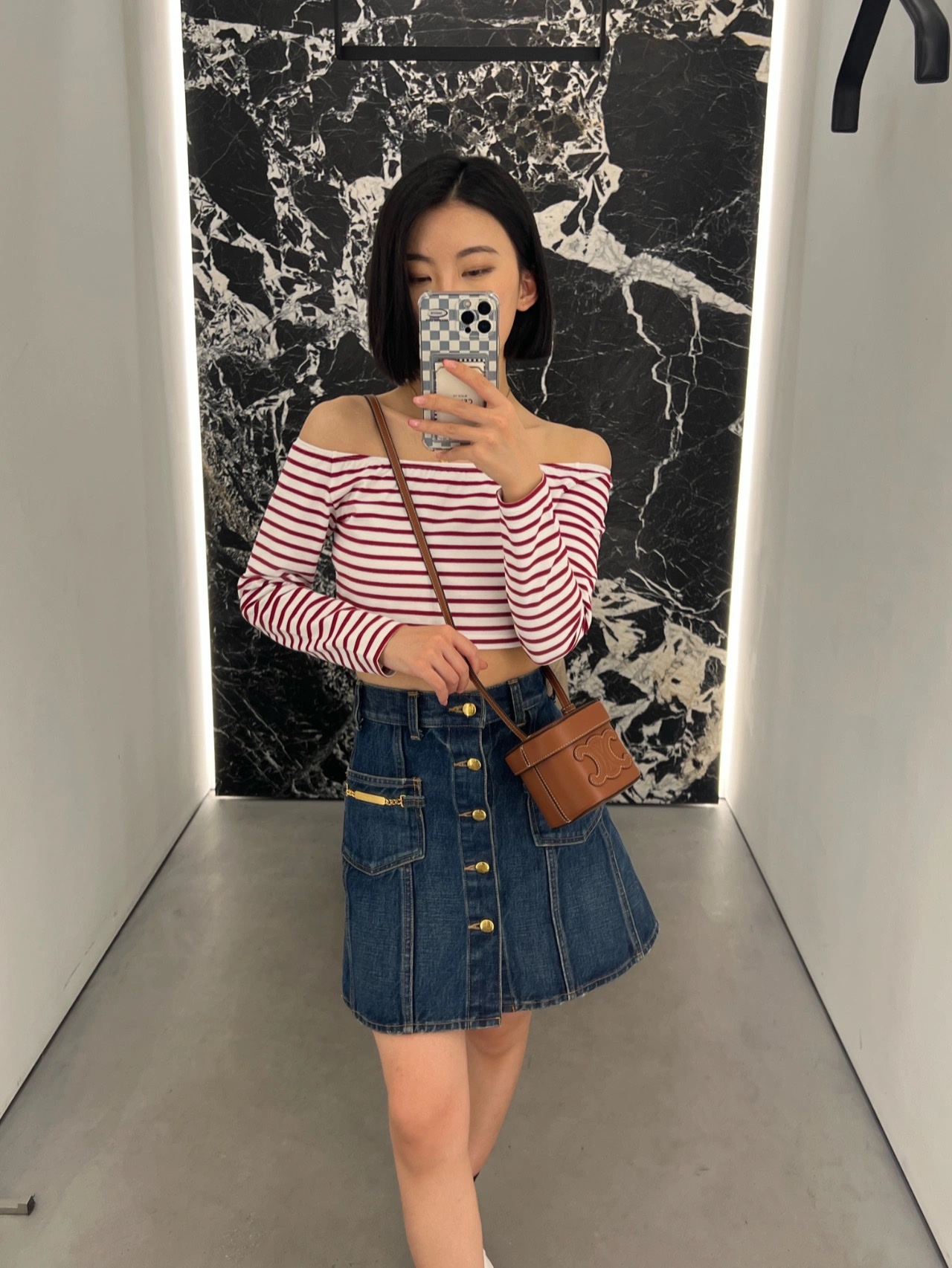 CELINE SMALL BOX CUIR TRIOMPHE 11CM BAG 199263焦糖色