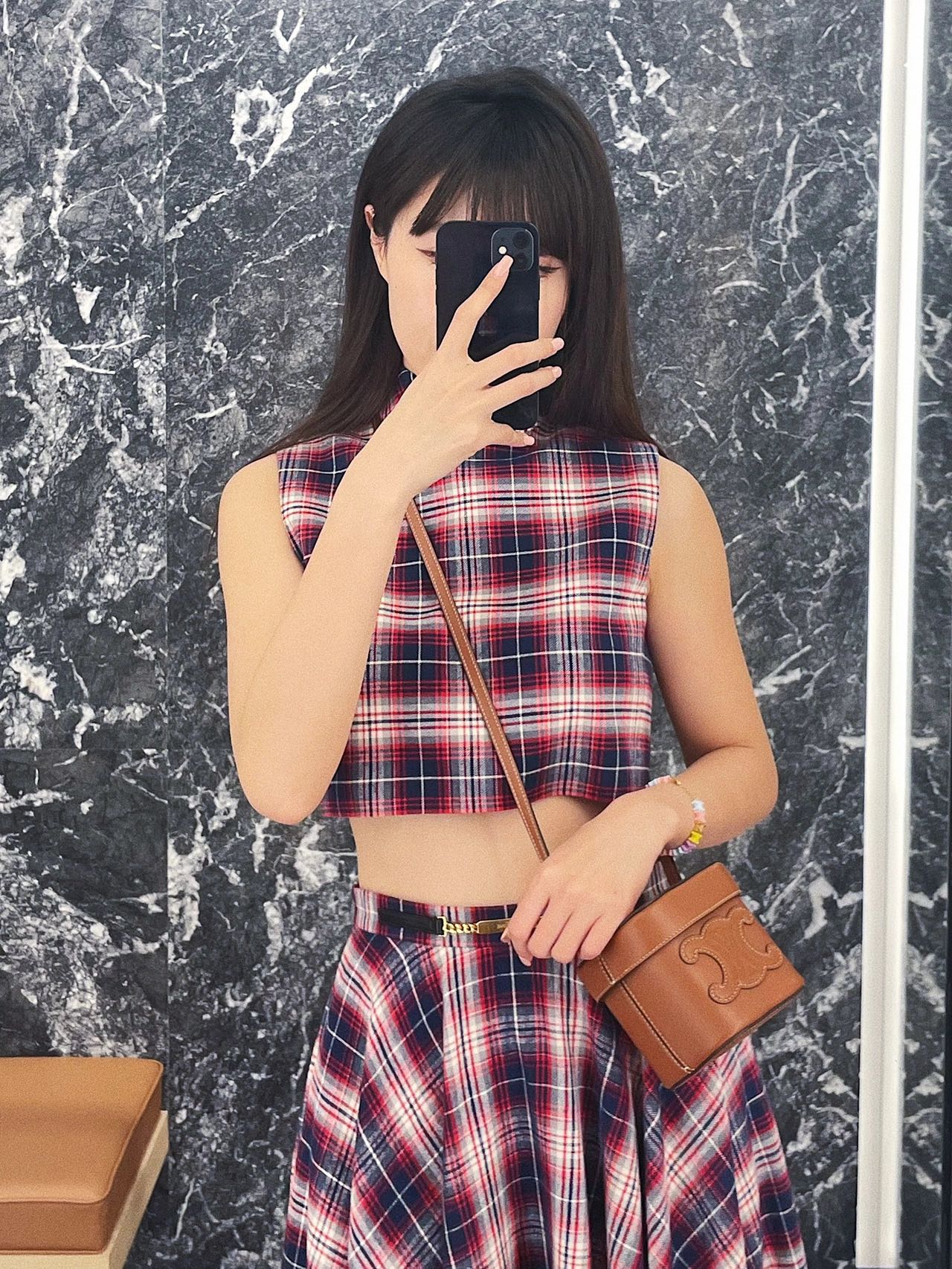 CELINE SMALL BOX CUIR TRIOMPHE 11CM BAG 199263焦糖色