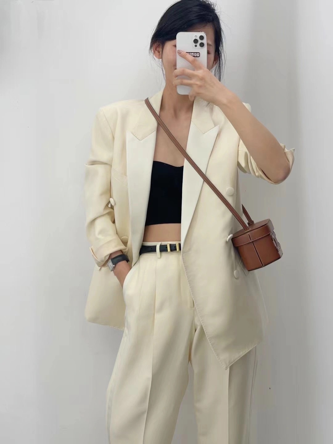 CELINE SMALL BOX CUIR TRIOMPHE 11CM BAG 199263焦糖色