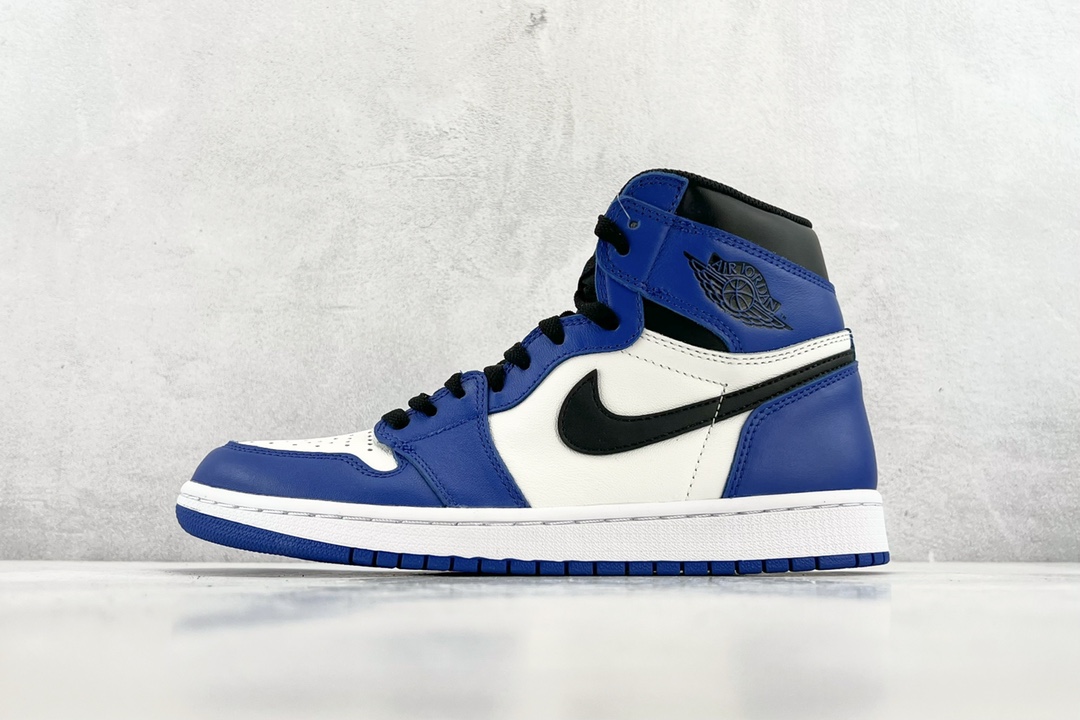 DT纯原AJ1 纯原版本 Air Jordan 1 Retro Game Royal 小闪电 白蓝 原鞋原楦头纸板开发 原厂Prime Asia皮料打造 正确鞋垫背胶 飞翼3D高频深度立体