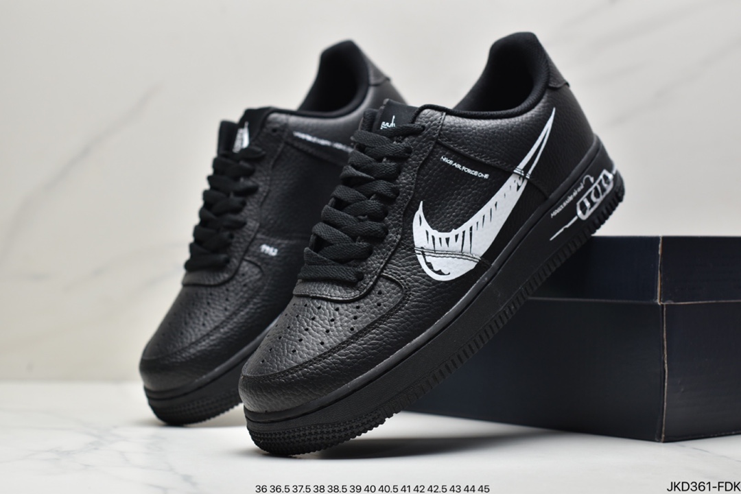 160 真标 耐克NIKE AIR FORCE 1 SCHEMATIC 二次元涂鸦 CW7581-101