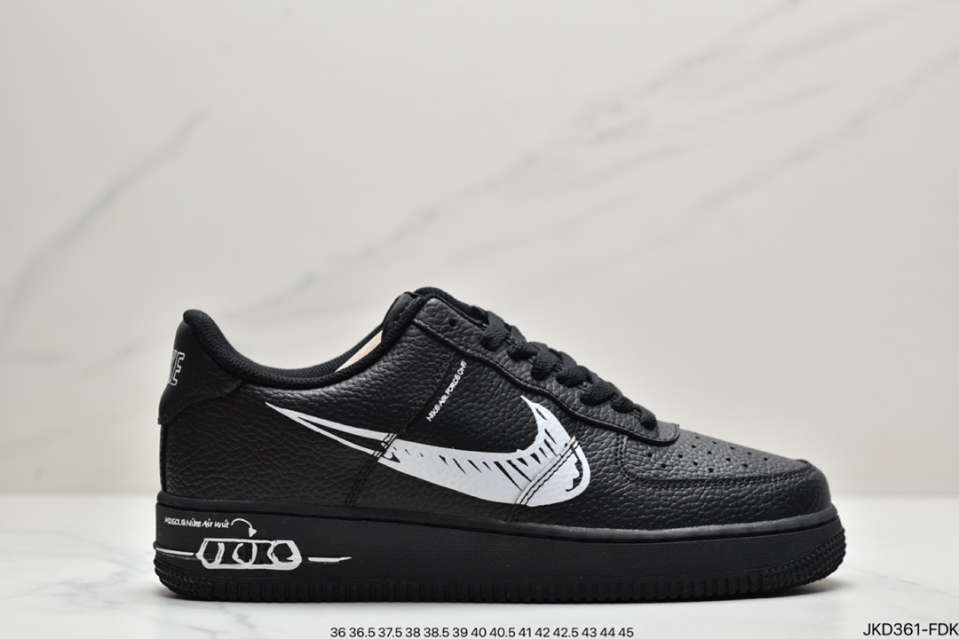 160 真标 耐克NIKE AIR FORCE 1 SCHEMATIC 二次元涂鸦 CW7581-101