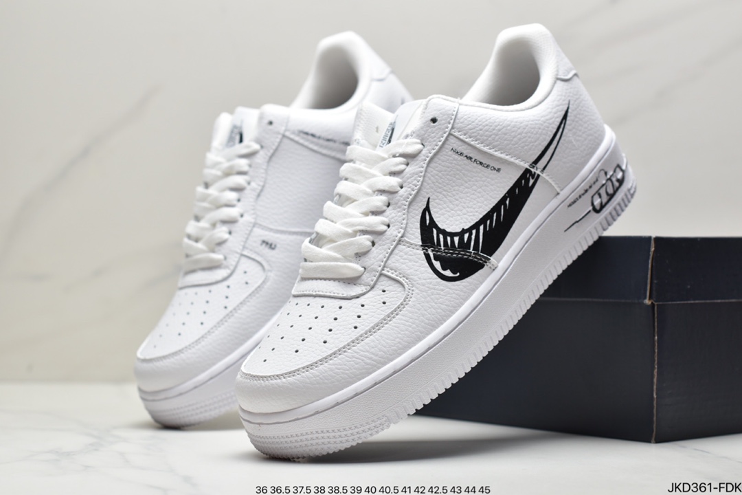 160 真标 耐克NIKE AIR FORCE 1 SCHEMATIC 二次元涂鸦 CW7581-101