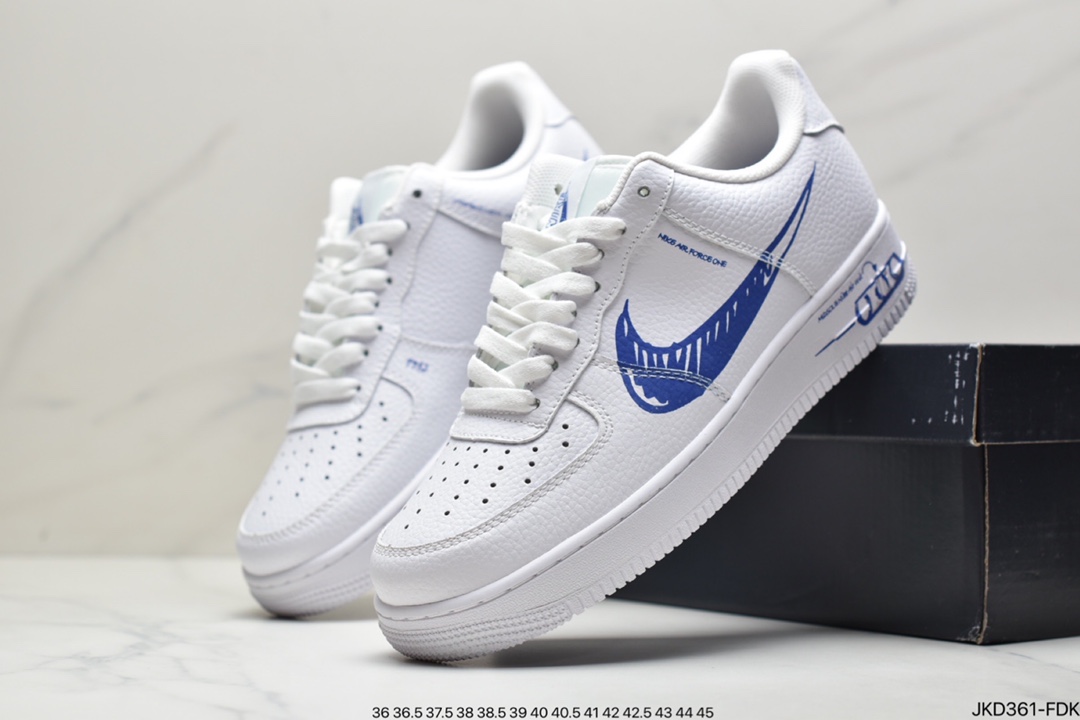 160 真标 耐克NIKE AIR FORCE 1 SCHEMATIC 二次元涂鸦 CW7581-101