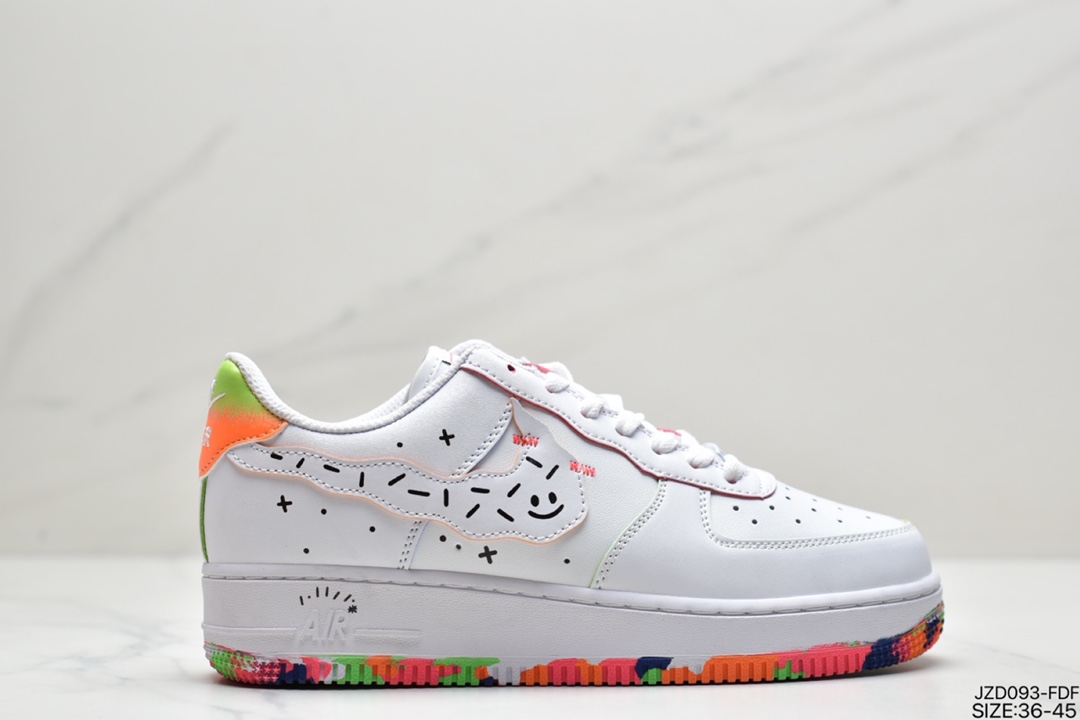 140 真标耐克Nike Air Force 1 React LV8 绿黑金 DA8481