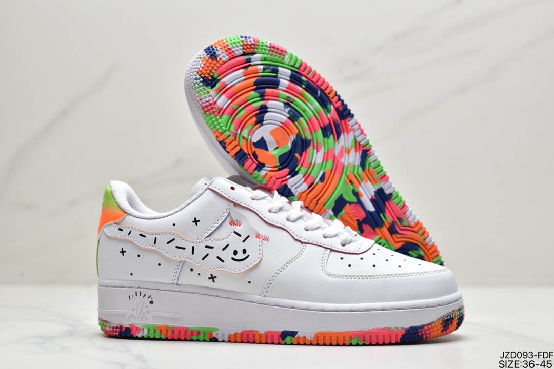 140 真标耐克Nike Air Force 1 React LV8 绿黑金 DA8481