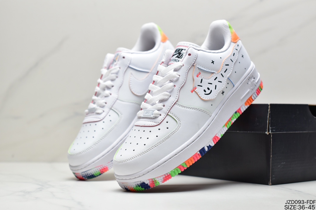 140 真标耐克Nike Air Force 1 React LV8 绿黑金 DA8481