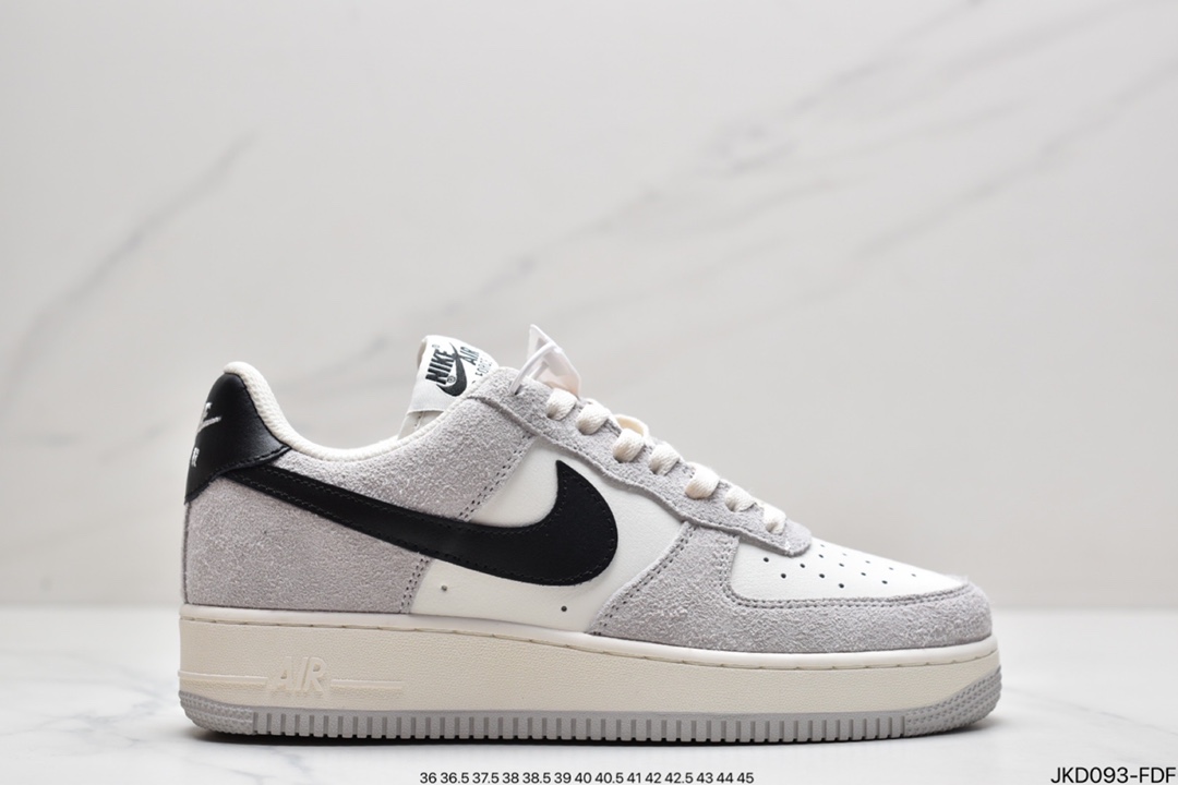 160 真标Air Force 1 ’07 Low 麂皮 灰黑勾 BG5120-315