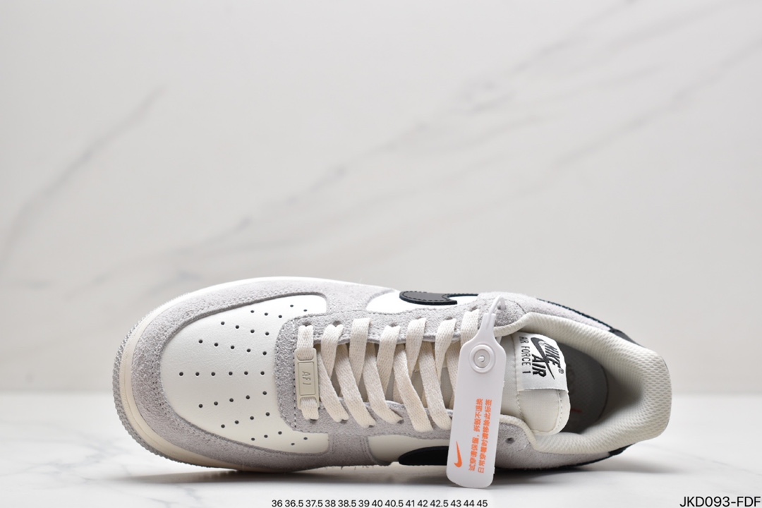 160 真标Air Force 1 ’07 Low 麂皮 灰黑勾 BG5120-315