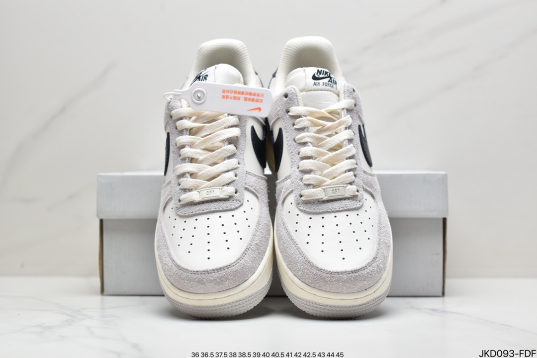 160 真标Air Force 1 ’07 Low 麂皮 灰黑勾 BG5120-315