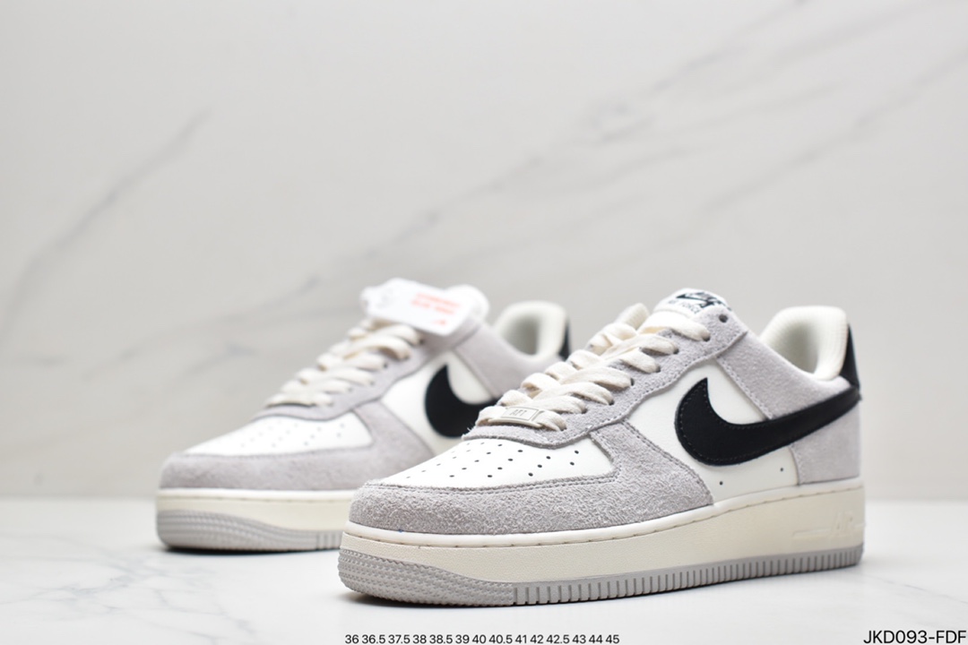 160 真标Air Force 1 ’07 Low 麂皮 灰黑勾 BG5120-315