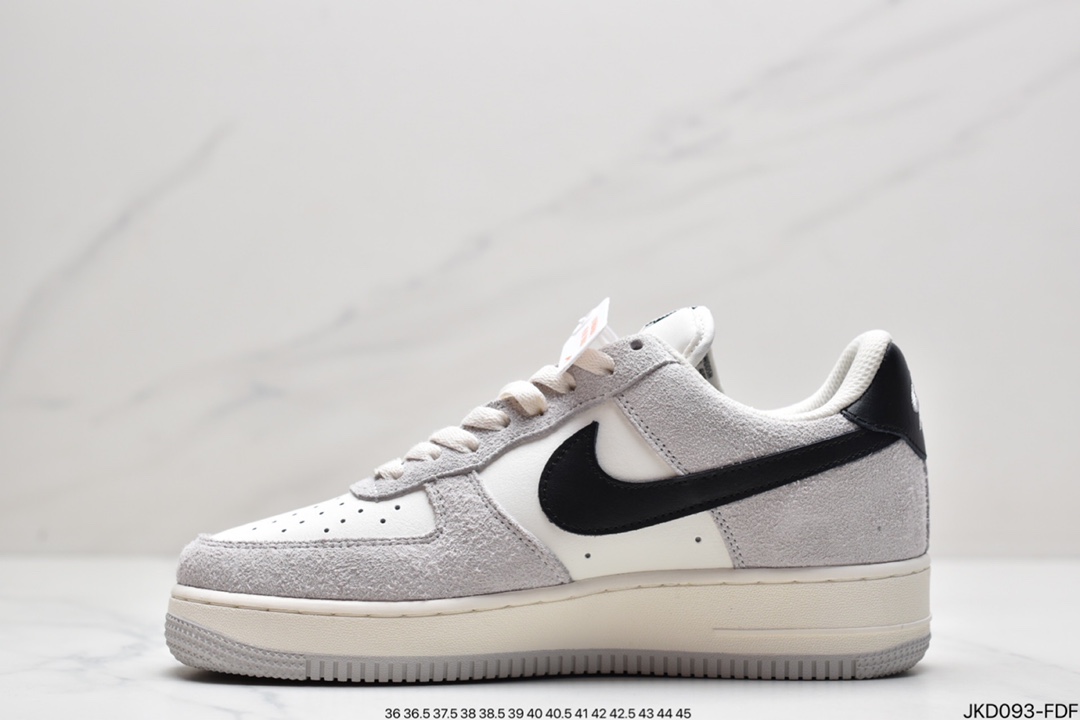 160 真标Air Force 1 ’07 Low 麂皮 灰黑勾 BG5120-315