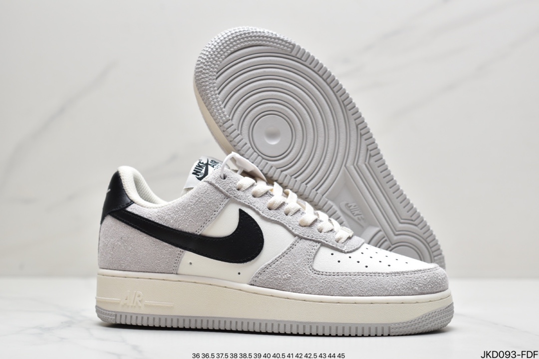 160 真标Air Force 1 ’07 Low 麂皮 灰黑勾 BG5120-315