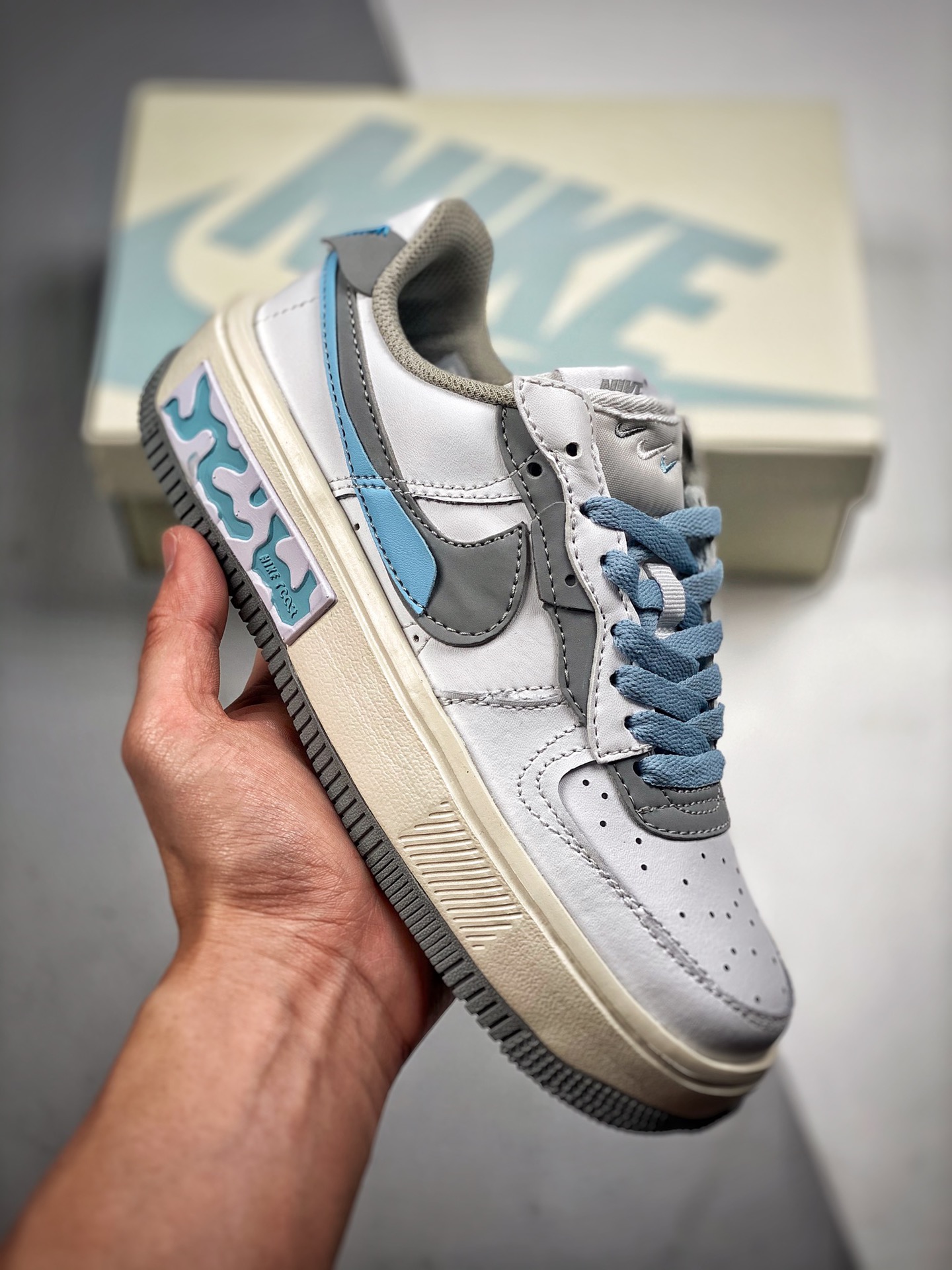 -3 Nike Air Force 1 Fontanka "Lago Ness" serie Air Force Fontanka, material nano en todo el cuerpo, se deshace de la pe…