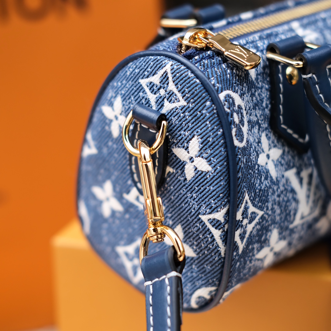 🌼 m81168尺寸16 x 10 x 7.5CM 里里外外全原渠道！复古丹宁系列牛仔蓝nano小号，比