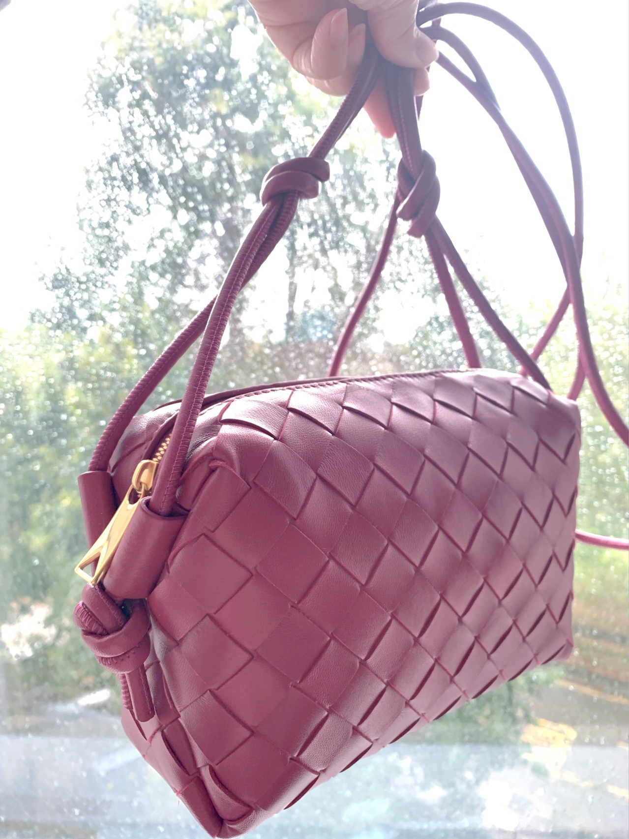 Bottega Veneta LOOP 编织小方包 666683朱砂红