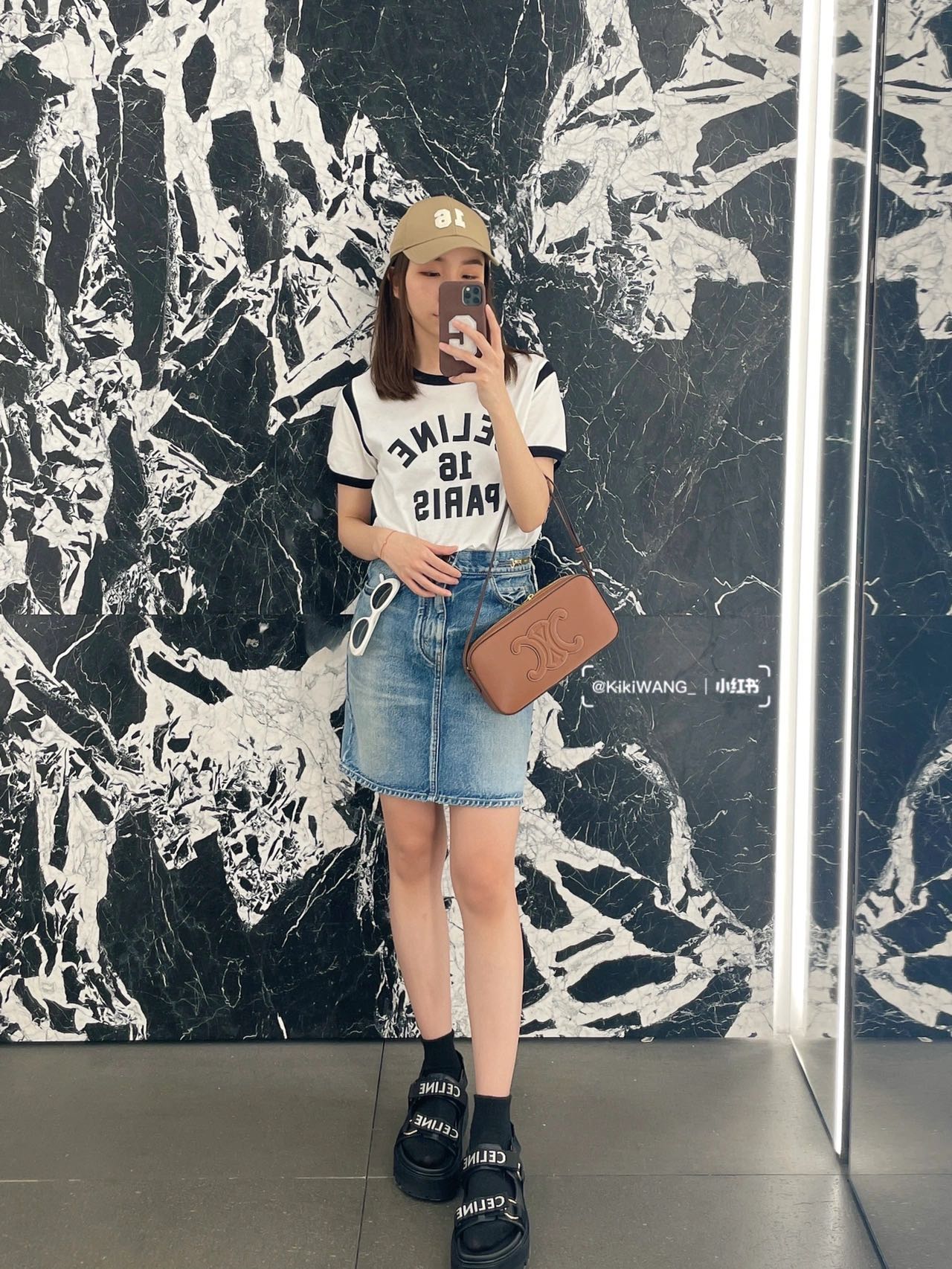 CELINE CAMERA SHOULDER 26CM BAG 199183焦糖色