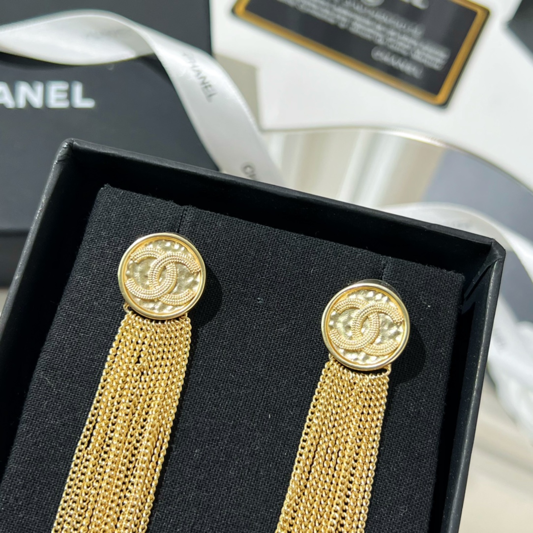 新款☑️CHANEL香奈儿双c流苏耳钉耳环