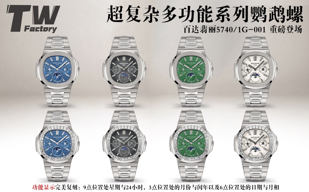 El nuevo producto de TW, Patek Philippe 5740/1G-001, el ultracomplejo y multifuncional Nautilus hace su gran …
