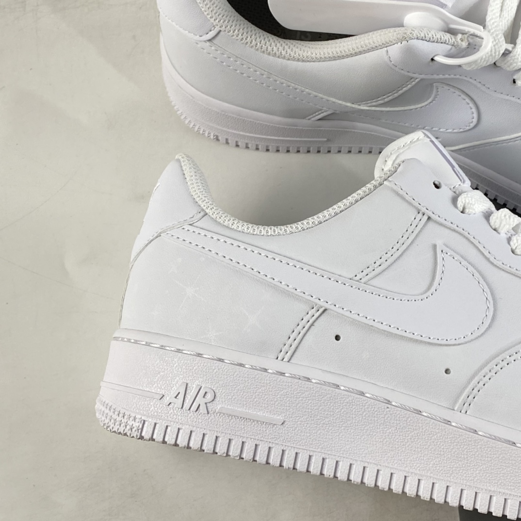 P160 Nike Air Force 1’07 Low 紫光北极星 空军一号全白低帮休闲板鞋 CW2288-188