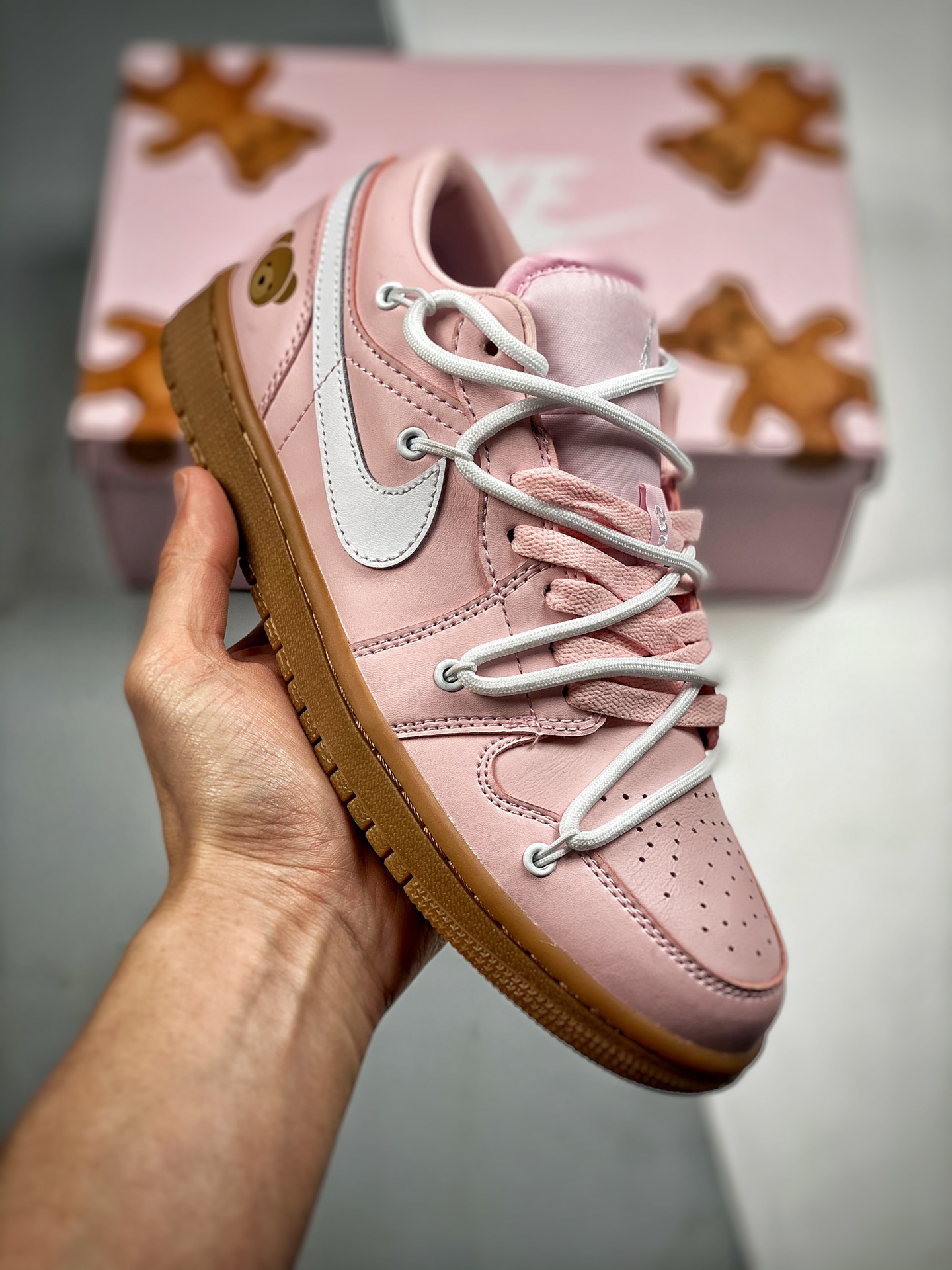-2 Nk Dunk SB Low oso fresa, material de capa superior original, versión exclusiva procesada por destilación para una m…