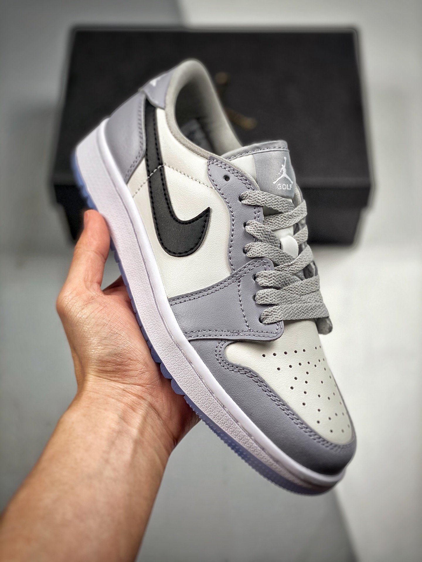 -4 Air Jordan 1 Low gris lobo, AJ1 zapatilla casual de caña baja, color oficial sincronizado, única versión exclusiva d…