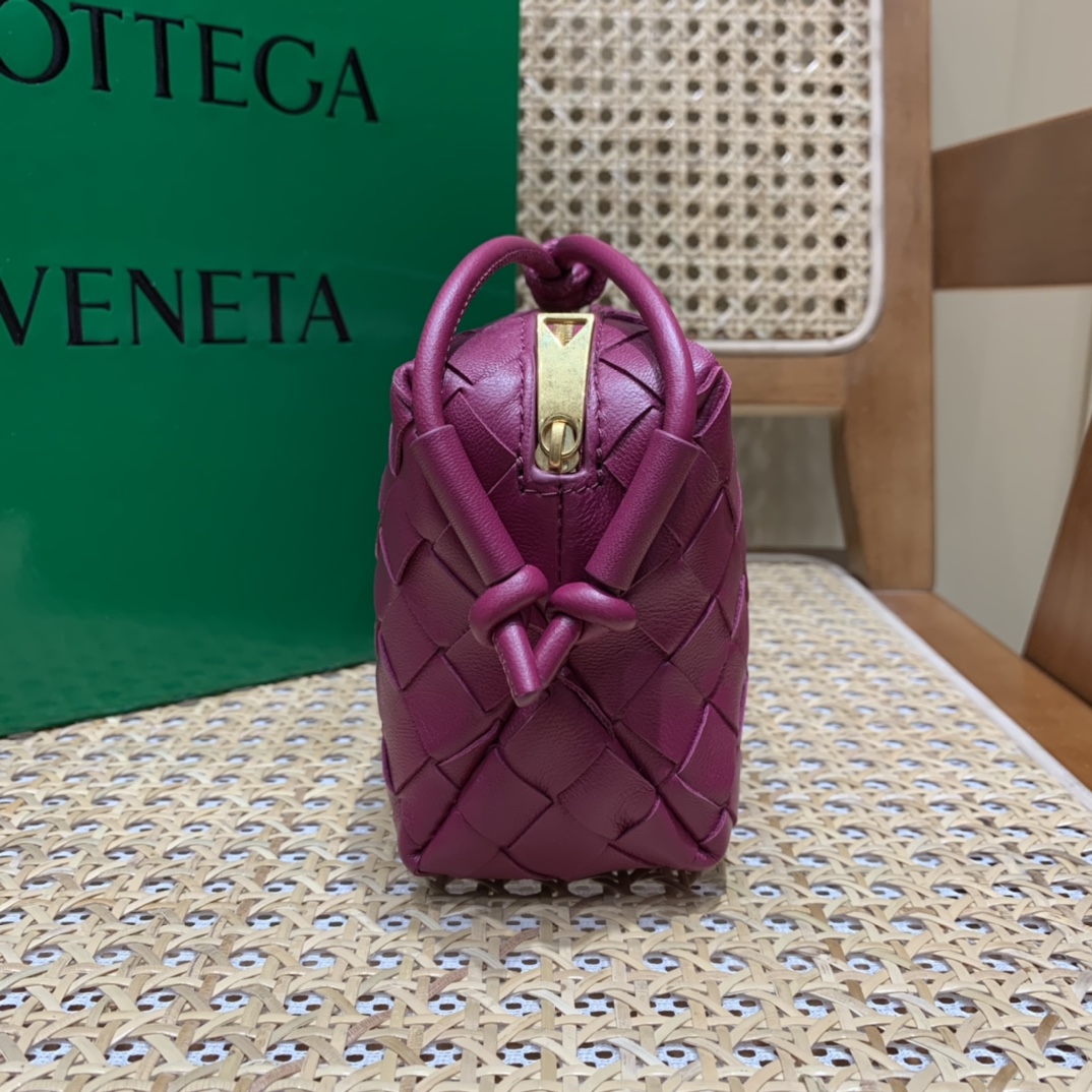 Bottega Veneta LOOP 编织小方包 666683朱砂红