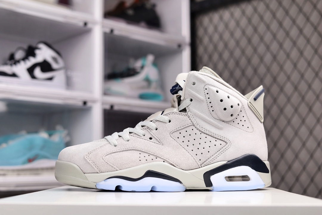 J0 Air Jordan 6 Retro “Georgetown”乔治城 灰麂皮 大厂纯原实拍首发原楦原纸板 打造最纯粹”原鞋”既视感能想办法采购原厂的 通通都安排上了，整双鞋原厂原材覆盖率高达 F5 % 客观来说纯粹原装材料外厂组合成型，可全方位无死角对位发售原版×885QQQ