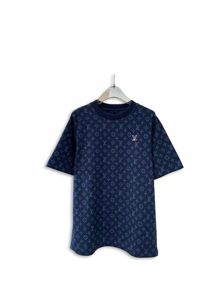 Louis Vuitton Clothing T-Shirt Printing Unisex Cotton Knitting Short Sleeve