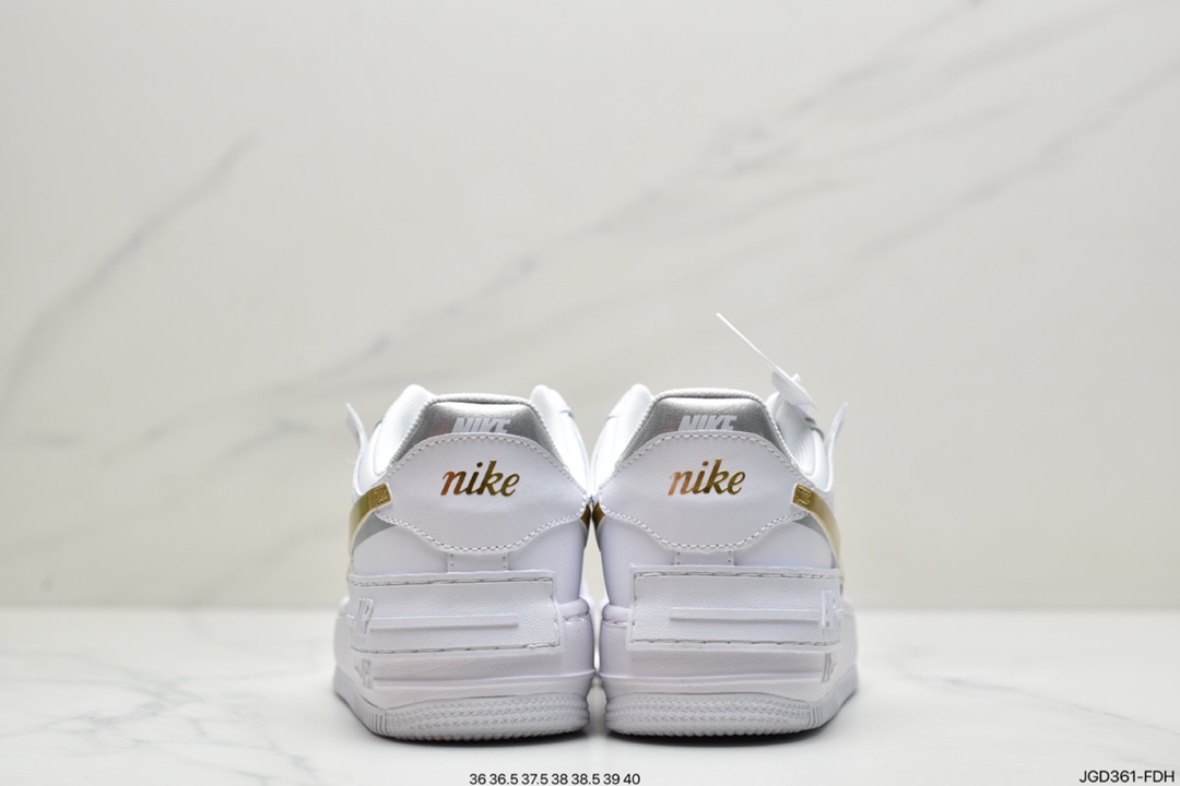 180 耐克Nike WMNS Air Force 1 Shadow 马卡龙空军一号轻量增高低帮百搭板鞋CI0919-102