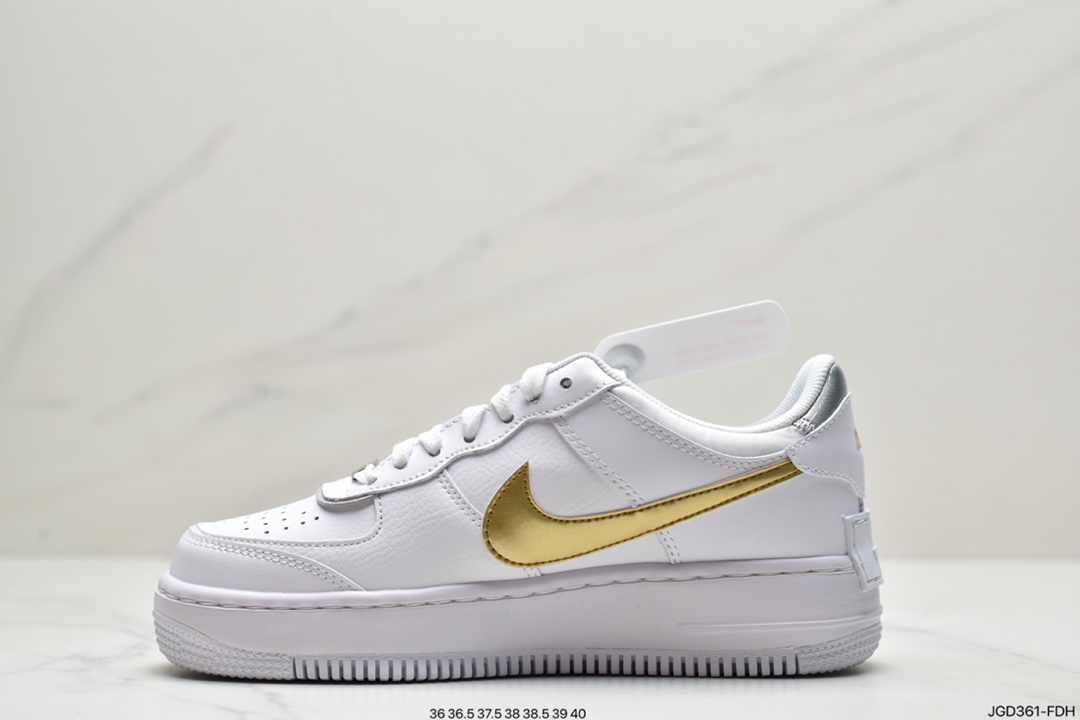 180 耐克Nike WMNS Air Force 1 Shadow 马卡龙空军一号轻量增高低帮百搭板鞋CI0919-102