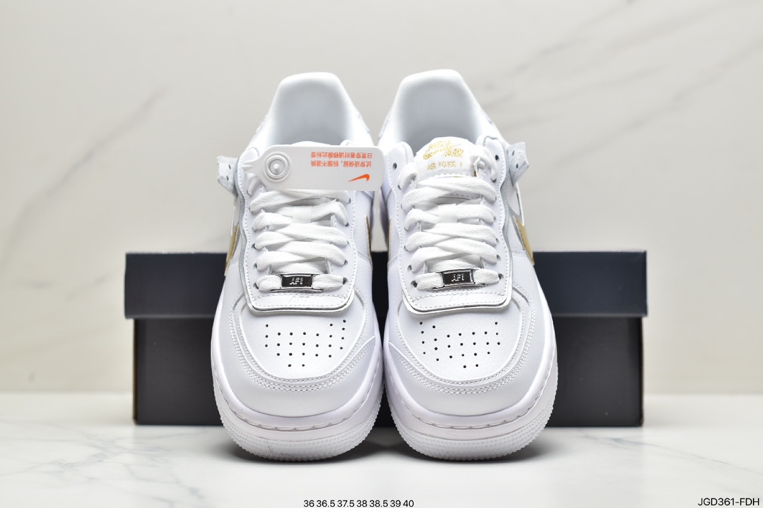 180 耐克Nike WMNS Air Force 1 Shadow 马卡龙空军一号轻量增高低帮百搭板鞋CI0919-102
