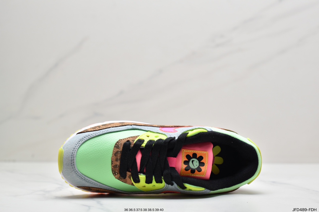 170 真标耐克MAX90跑鞋 丹宁豹纹货号：CW3499-300