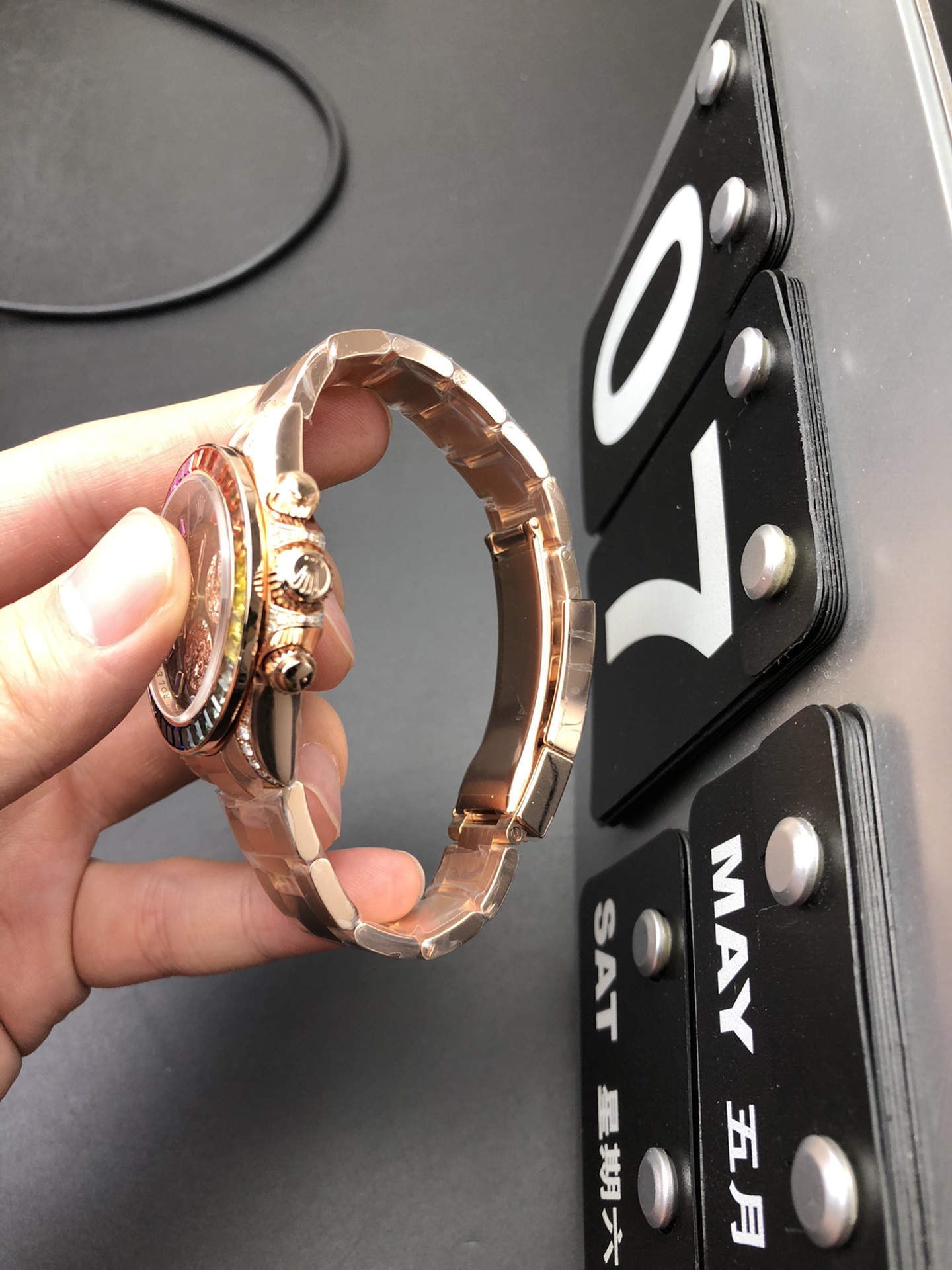 Rolex 4130包金真钻彩虹迪