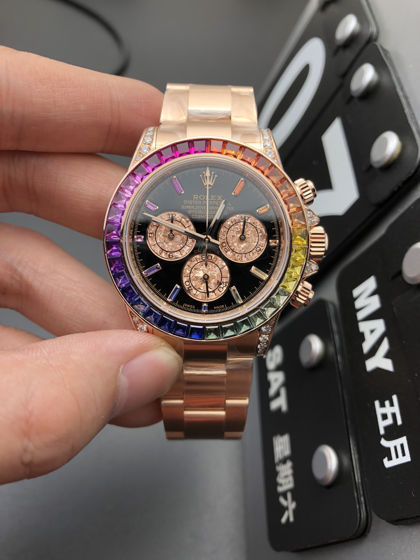 Rolex 4130包金真钻彩虹迪
