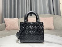 Unsurpassed Quality
 Dior Perfect 
 Bags Handbags Black Embroidery Cowhide Lady
