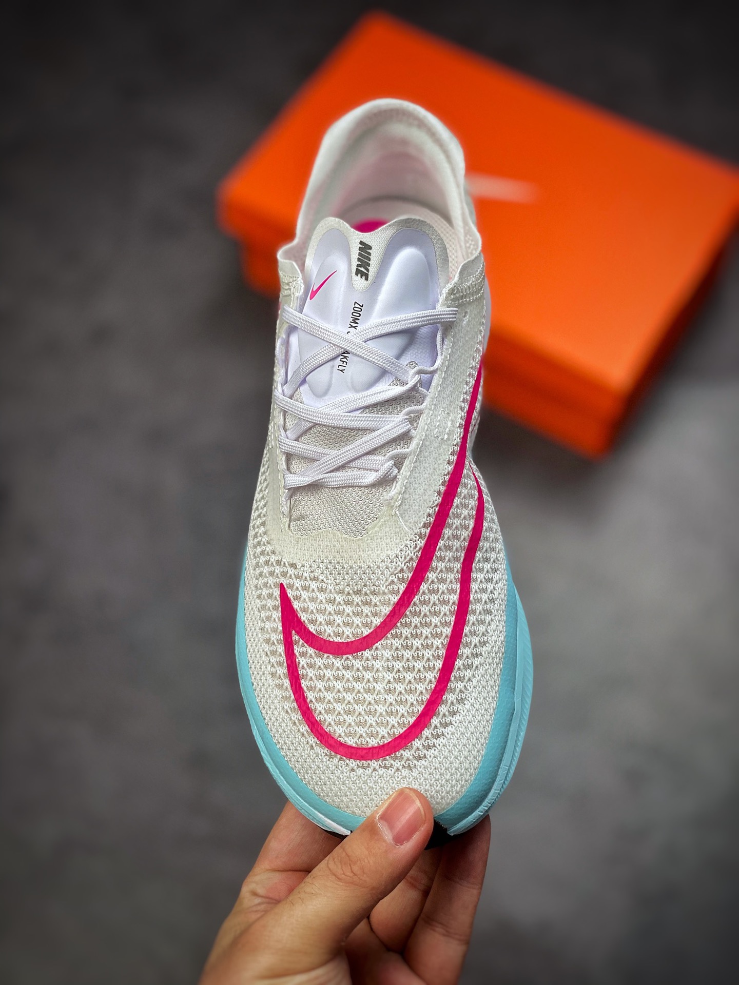 160 Nike ZoomX streakfly Proto 低帮跑鞋白蓝粉 DH9275-110