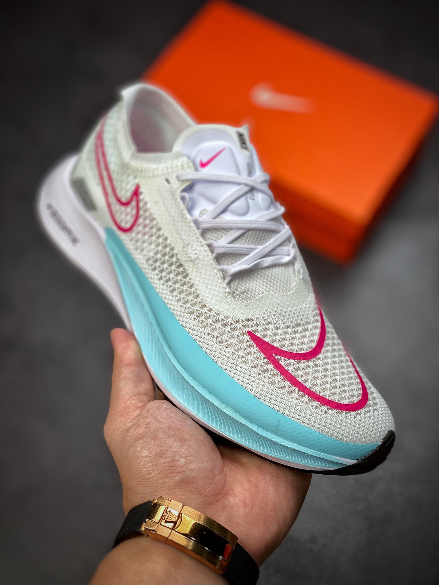 160 Nike ZoomX streakfly Proto 低帮跑鞋白蓝粉 DH9275-110