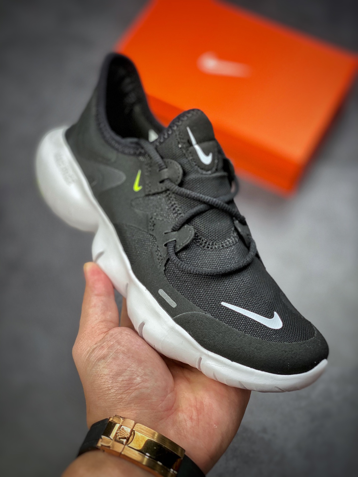160 Nike Free RN Flyknit 赤足5.0二代轻跑鞋 AQ1316-003