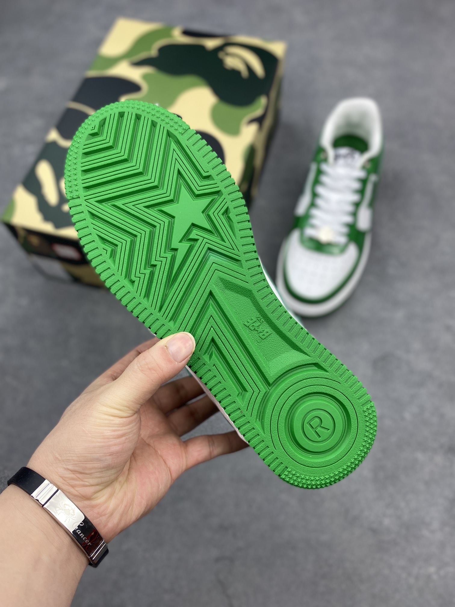 BAPE Sk8 Sta Green & White Low-Top Sneakers - Classic Street Style 7 i1651912497 6347 5