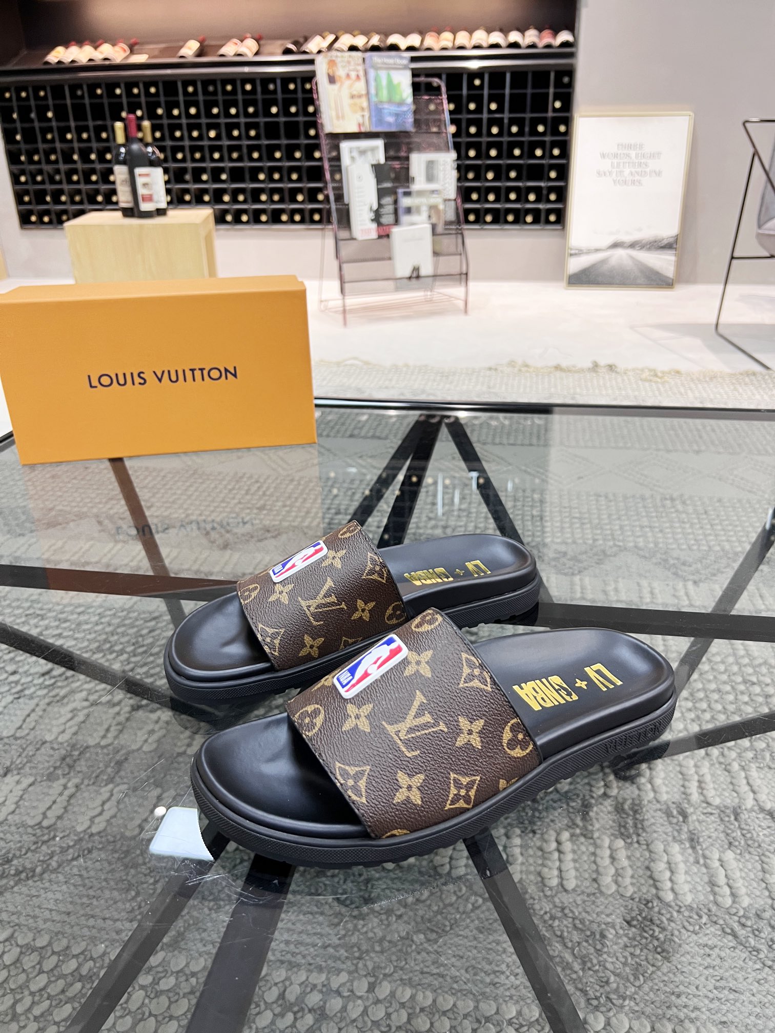 Louis Vuitton Shoes Slippers Buy Online
 Men Cowhide Fabric Rubber