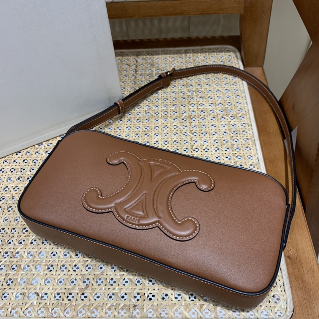 CELINE CAMERA SHOULDER 26CM BAG 199183焦糖色