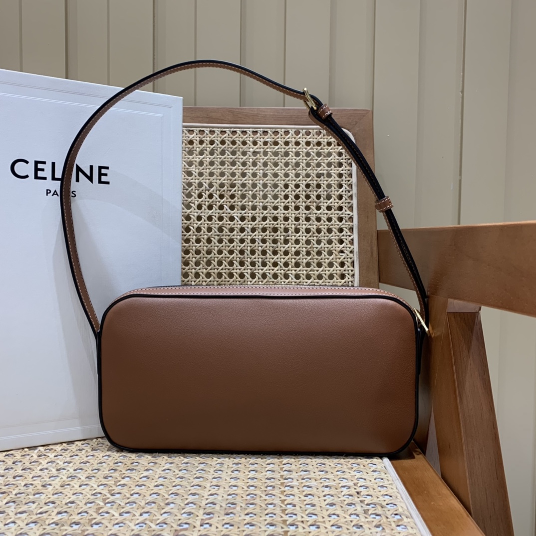 CELINE CAMERA SHOULDER 26CM BAG 199183焦糖色