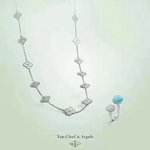 Van Cleef & Arpels Jewelry Necklaces & Pendants White Set With Diamonds 925 Silver