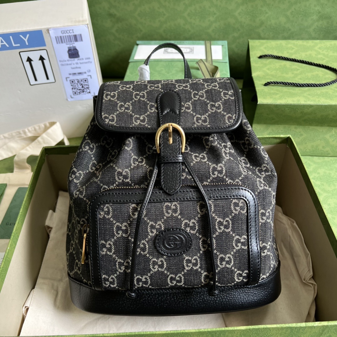 配全套原厂绿盒包装GG丹宁面料是品牌手袋和成衣系列中广泛采用的一种经典材质在古驰爱的进行曲时装系列中这种