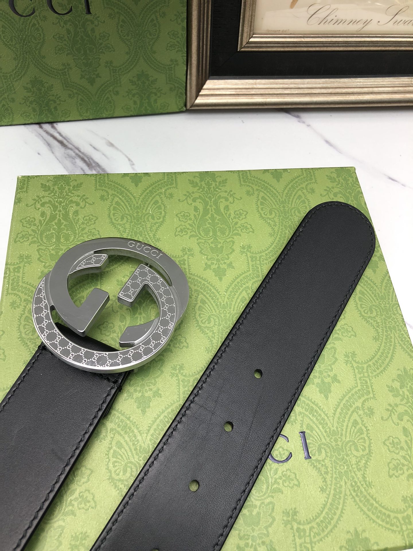 Gucci[正]原单头层牛皮压G面内衬头层牛皮底搭配原单钢扣,原产皮料定制！
