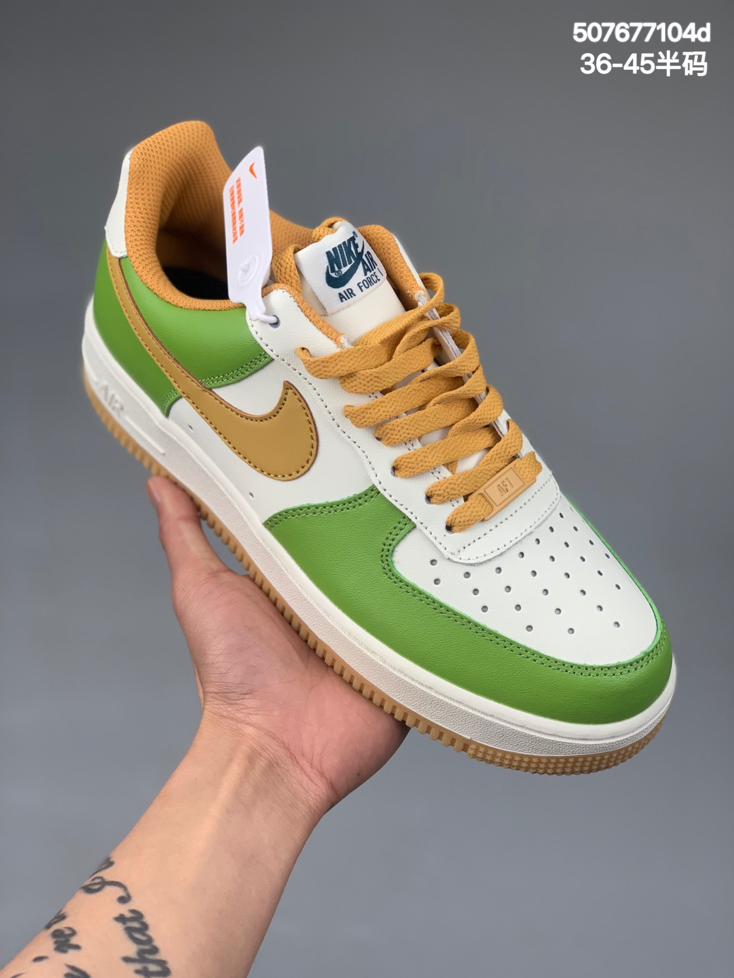 
Nike Air Force 1’07 “米黄粽绿”公司级 原装级别 原楦头原纸板 打造纯正空军版型 专注外贸渠道 原盒配件 原厂中底钢印、拉帮完美 
货号：CT7875-997 
Size：36 36.5 37.5 38 38.5 39 40 40.5 41 42 42.5 43 44 45
编码：507677104d