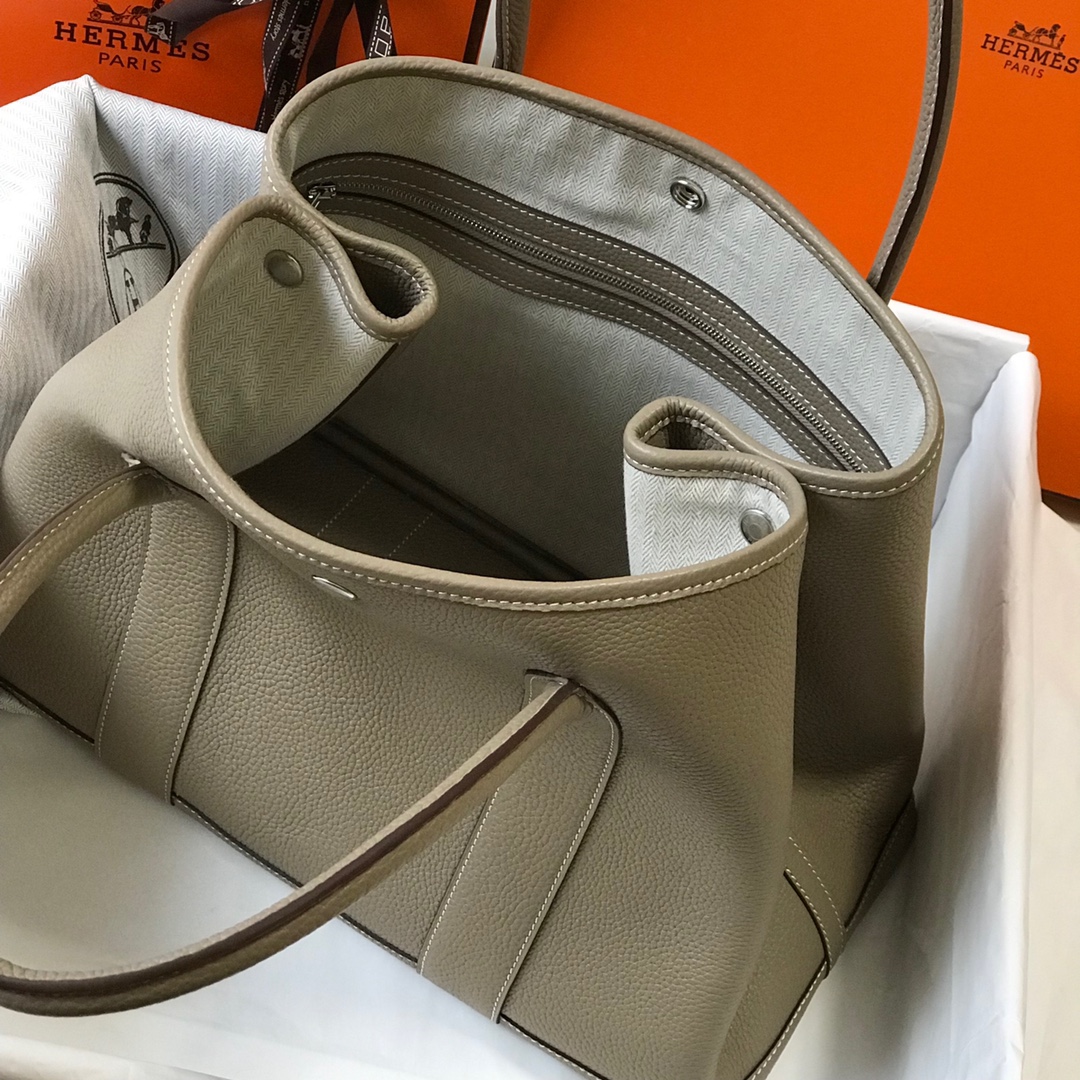 Hermès Garden Party 30 Handbag, Dove Grey Leather Tote, New Arrival 10 i1651938565 2419 8
